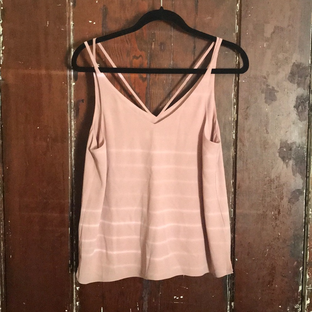Topshop light pink chiffon tank